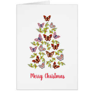 Butterfly Christmas Tree Cards