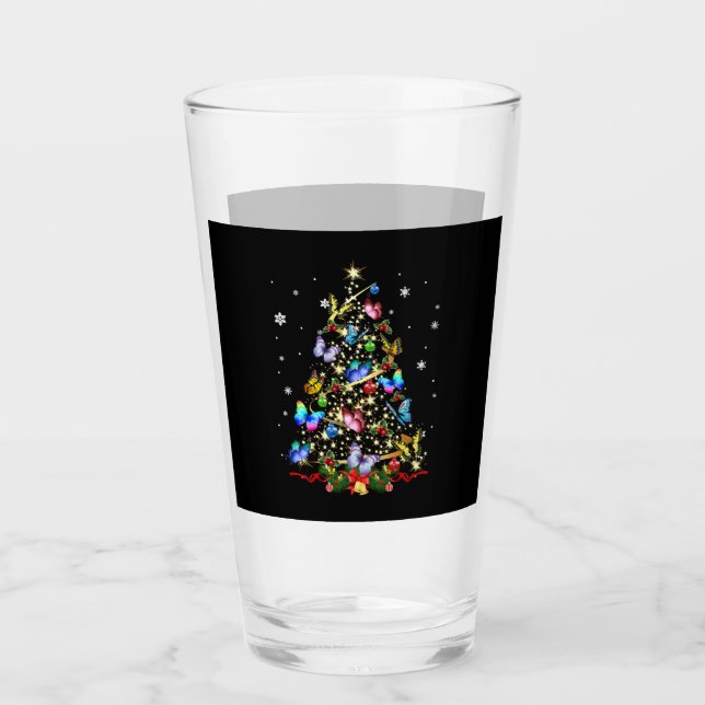 Butterfly Christmas Tree Lights Women Girls Xmas B Glass (Front)