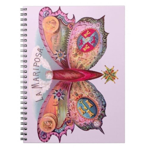 Butterfly Cigar Antique Painting Advertising Notebook