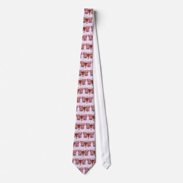 Butterfly Cigar Antique Painting Advertising Tie (Front)