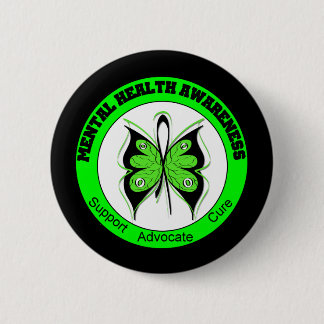 Butterfly Circle Mental Health Awareness Button