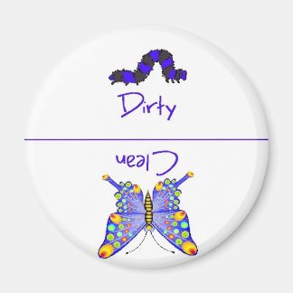 Butterfly Clean Dirty Dishwasher Magnet
