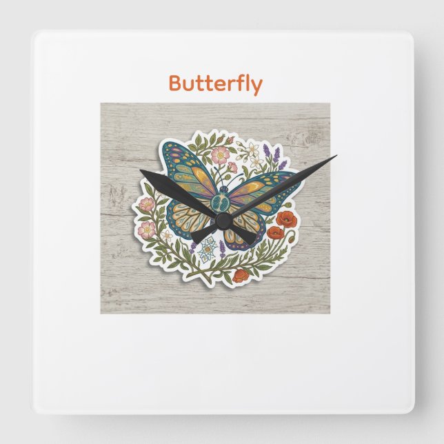butterfly clock  (Front)