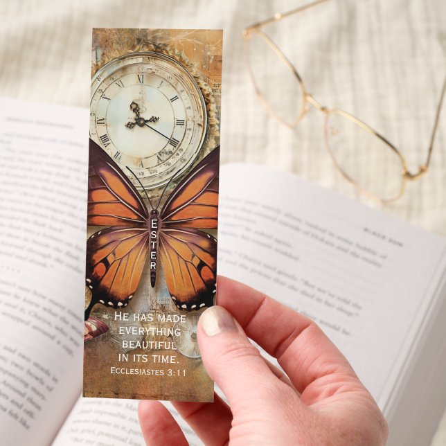 Butterfly Clock Bookmarks Ecclesiastes 3:11 (Hand)