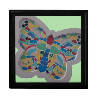 Butterfly Close Up Mosaic Jewelry Keepsake Box