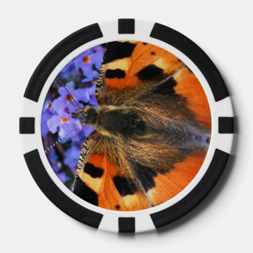 Butterfly close up poker chips