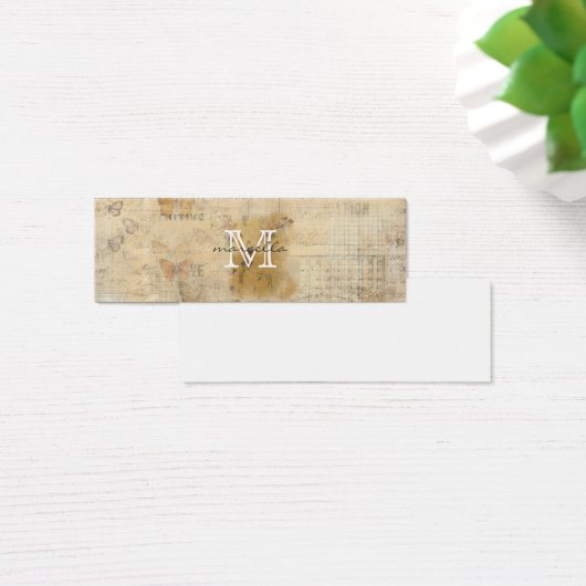 Butterfly collage BAckground Monogram (Desk)