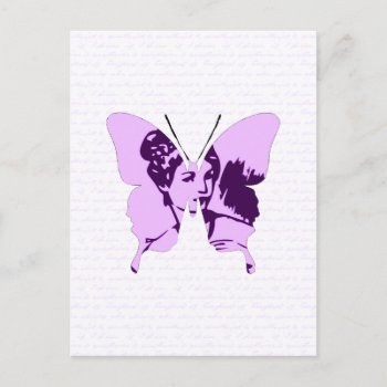 Butterfly Collage Cameo Postcard by Victoreeah at Zazzle