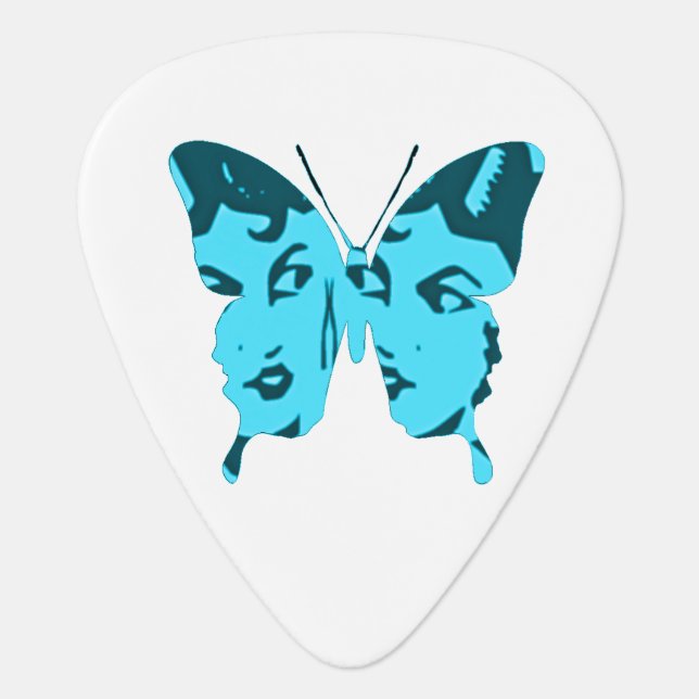 Butterfly Collage Kindred Spirits Guitar Pick (Front)