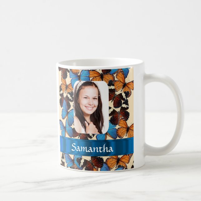 Butterfly collage photo template coffee mug (Right)