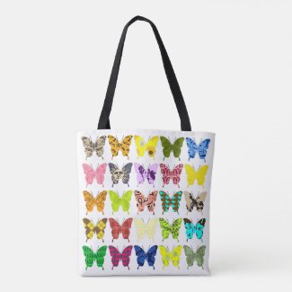 Butterfly Collage Tote Bag