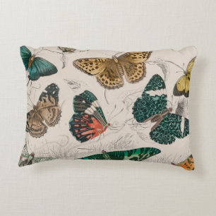 Butterfly Collection Antique Butterflies Accent Pillow
