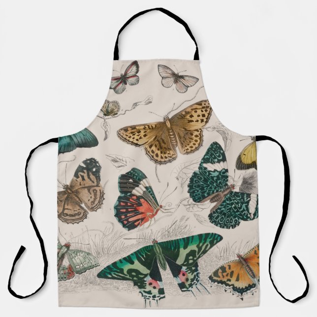 Butterfly Collection Antique Butterflies Apron (Front)