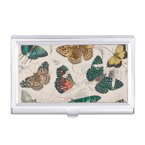 Butterfly Collection Antique Butterflies Business Card Case