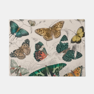 Butterfly Collection Antique Butterflies Doormat