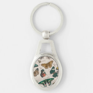 Butterfly Collection Antique Butterflies Keychain