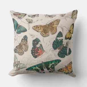 Butterfly Collection Antique Butterflies Outdoor Pillow