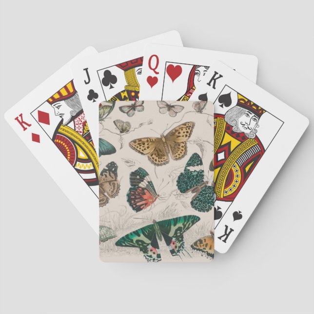 Butterfly Collection Antique Butterflies Poker Cards (Back)