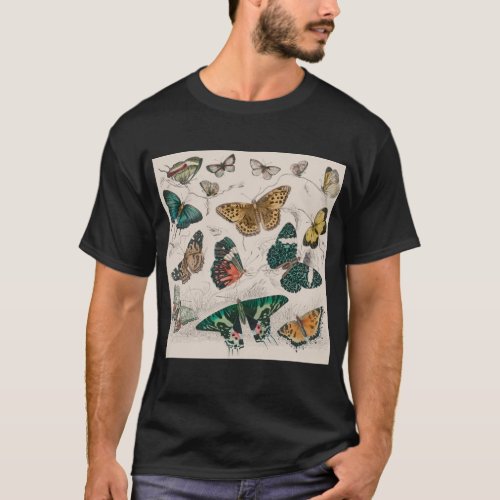 Butterfly Collection Antique Butterflies T_Shirt