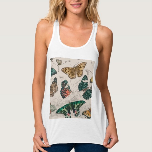 Butterfly Collection Antique Butterflies Tank Top (Front)
