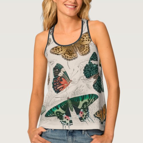 Butterfly Collection Antique Butterflies Tank Top