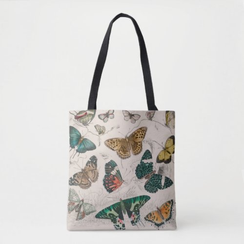 Butterfly Collection Antique Butterflies Tote Bag