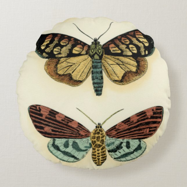 Butterfly Collection by Chariklia Zarris Round Pillow (Front)