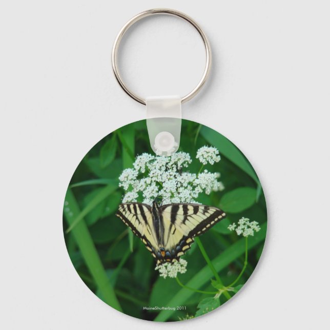 Butterfly Collection Classic Round Key Chain (Front)