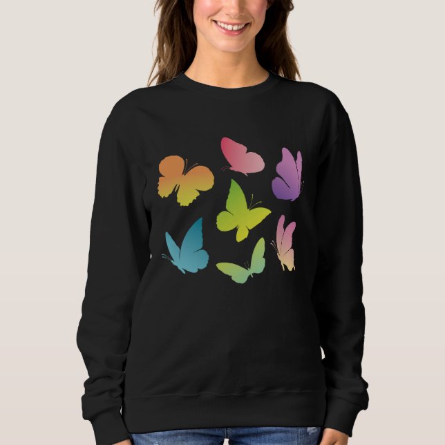Butterfly Collection Just A Girl Who Loves Butterf Sweatshirt (Front)