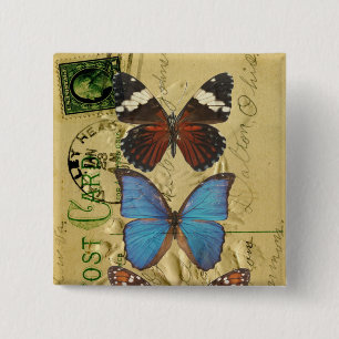 Butterfly collection pinback button