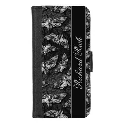 Butterfly Collector Death Head Hawkmoth Gothic iPhone 87 Wallet Case