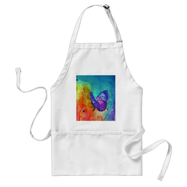 Butterfly Color Blast Adult Apron (Front)