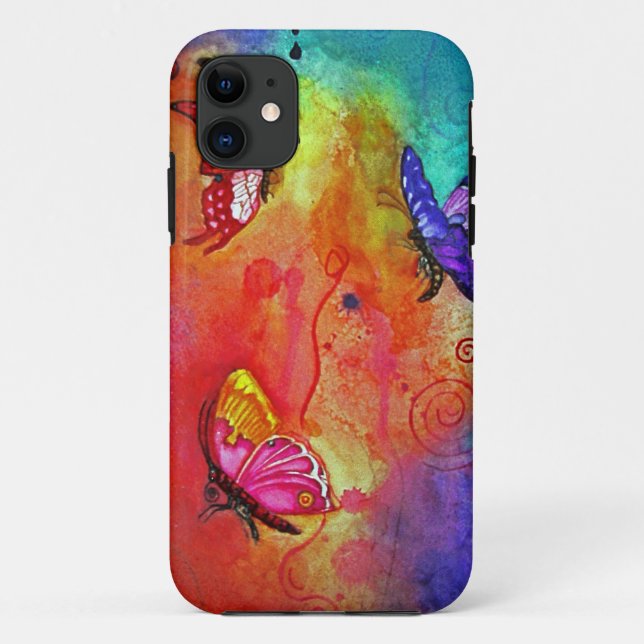 Butterfly Color Blast Cellular Phone Cover (Back)