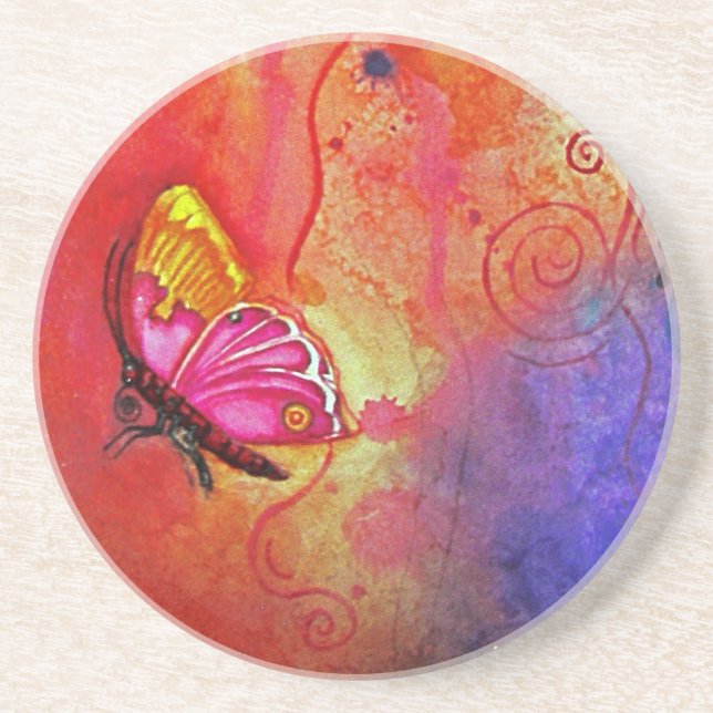 Butterfly Color Blast Coaster (Front)