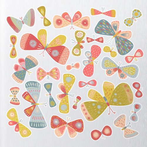 Butterfly Colorful Custom_Cut Vinyl Sticker