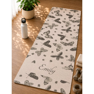 Butterfly colorful Pattern Yoga Mat