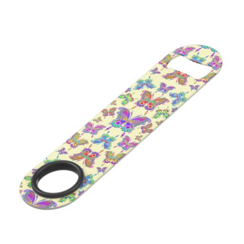 Butterfly Colorful Tattoo Style Bar Key