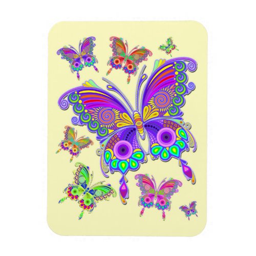 Butterfly Colorful Tattoo Style Magnet
