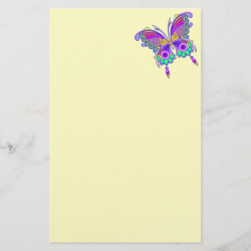 Butterfly Colorful Tattoo Style Stationery