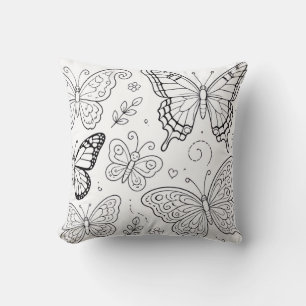 Butterfly Coloring Book Pillow