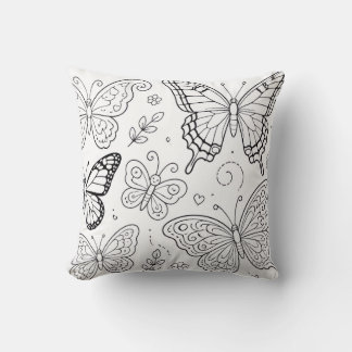 Butterfly Coloring Book Pillow