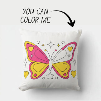 Butterfly Coloring Book Pillow