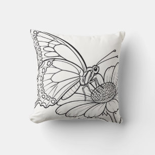 Butterfly Coloring Book Pillow