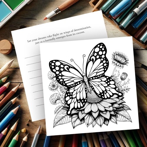 Butterfly Coloring Cards with Journal