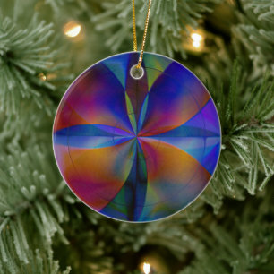 Butterfly Colors Ceramic Ornament