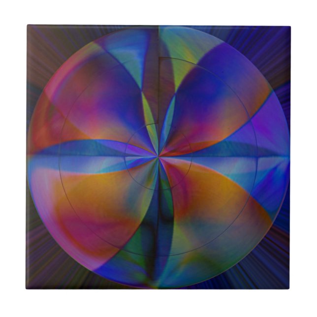 Butterfly Colors Ceramic Tile (Front)