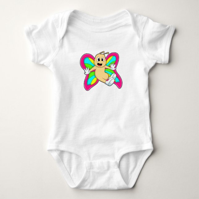 Butterfly colourful baby bodysuit (Front)