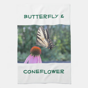Butterfly & Coneflower Kitchen Towel