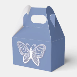Butterfly Cornflower Blue Butterflies Wedding Favor Boxes