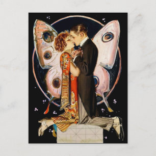 “Butterfly Couple” by FX Leyendecker Postcard